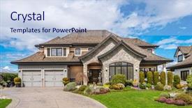  Presentation with lead - Colorful slide set enhanced with green grass and walkway lead backdrop and a sky blue colored foreground