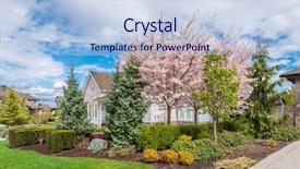  Presentation with beautiful green - Slide set featuring green grass and walkway lead background and a  colored foreground