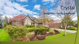  Presentation with lead - Colorful presentation theme enhanced with green grass and walkway lead backdrop and a  colored foreground