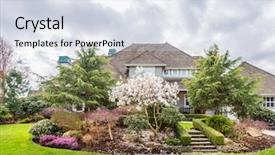  Presentation with green luxury fashion - Audience pleasing presentation design consisting of green grass and walkway lead backdrop and a  colored foreground