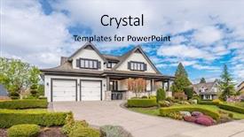  Presentation with lead - Presentation design having green grass and walkway lead background and a light blue colored foreground