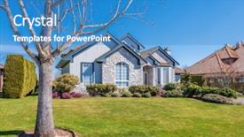  Presentation with lead - Colorful PPT theme enhanced with green grass and walkway lead backdrop and a  colored foreground