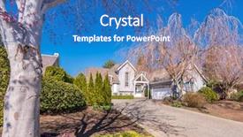  Presentation with lead - PPT theme featuring green grass and walkway lead background and a  colored foreground