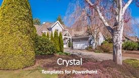  Presentation with lead - Slide deck enhanced with green grass and walkway lead background and a  colored foreground