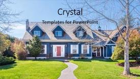  Presentation with green luxury fashion - Colorful slide set enhanced with green grass and walkway lead backdrop and a light blue colored foreground