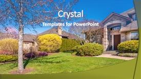  Presentation with beautiful green - Slide deck having green grass and walkway lead background and a  colored foreground