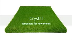  Presentation with white green - PPT theme consisting of green-grass-carpet-in-square background and a forest green colored foreground