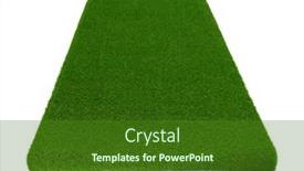  Presentation with white green - Slide deck consisting of green-grass-carpet-in-square background and a forest green colored foreground