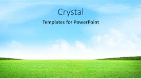  Presentation with blue green - Presentation design having green-grass-field-and-blue background and a arctic colored foreground