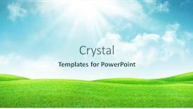  Presentation with blue green - Slide deck having green-grass-field-and-blue background and a cool aqua colored foreground
