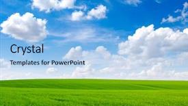  Presentation with bright blue colour for - Amazing slides having green grass field and bright backdrop and a light blue colored foreground