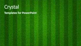  Presentation with soccer field - Amazing presentation design having green grass soccer field background backdrop and a forest green colored foreground