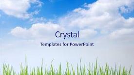  Presentation with art white gray grey - PPT theme having green grass the blue sky background and a  colored foreground