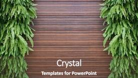  Presentation with green grass artificial top - Cool new PPT theme with wooden floor top view backdrop and a tawny brown colored foreground