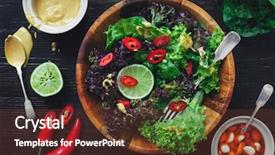  Presentation with lime - Slides enhanced with green healthy lettuce salad with lime background and a tawny brown colored foreground