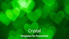  Presentation with green sparkle - Theme having green heart shape photo holiday background and a forest green colored foreground
