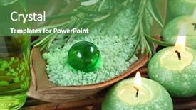  Presentation with herbal - PPT layouts consisting of green herbal spa with seasalt background and a  colored foreground