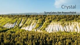  Presentation with landslide - Presentation theme with green-hills-and-a-landslide background and a light blue colored foreground