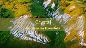  Presentation with surface area - PPT layouts with green-hills-and-a-landslide background and a tawny brown colored foreground