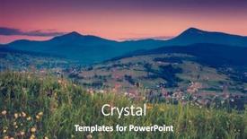  Presentation with green hills - PPT theme featuring green hills glowing by warm sunlight at twilight dramatic scene colorful sky carpathian ukraine europe beauty world retro and vintage style soft filter instagram toning effect background and a tawny brown colored foreground