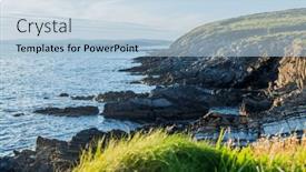  Presentation with west cork - Slide deck featuring green-hills-on-the-atlantic background and a light blue colored foreground