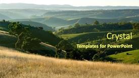  Presentation with stretch - Presentation enhanced with green hills stretch to the distance background and a tawny brown colored foreground