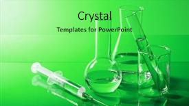  Presentation with laboratory equipment - Amazing PPT layouts having green hospital - chemical laboratory equipment backdrop and a seafoam green colored foreground