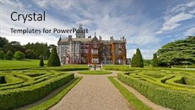  Presentation with green hotel - Colorful slides enhanced with green hotel - adare manor in red ivy backdrop and a light blue colored foreground