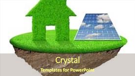  Presentation with green house - Cool new PPT layouts with green house and solar backdrop and a tawny brown colored foreground