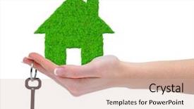  Presentation with green architecture - Slide deck enhanced with green house with key background and a soft green colored foreground