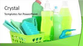  Presentation with household products - Audience pleasing slide set consisting of 3d illustration three different yellow rose and white gold or silver decorative crown diadem diamond rings on a grey background backdrop and a lemonade colored foreground