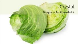  Presentation with iceberg - Presentation featuring green-iceberg-lettuce-isolated background and a soft green colored foreground
