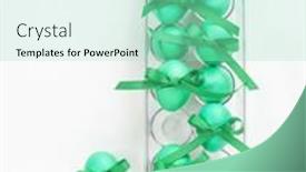  Presentation with ribbon green - Slides having green-irish-easter-eggs background and a mint green colored foreground