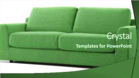  Presentation with green laboratories - Slide deck having green isolated couch background and a  colored foreground