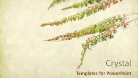  Presentation with antique paper texture - Presentation theme with green-ivy-on-old-grunge background and a lemonade colored foreground