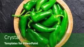  Presentation with jalapeno - Colorful PPT layouts enhanced with green-jalapeno-hot-pepper backdrop and a forest green colored foreground