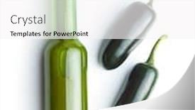  Presentation with jalapeno - Presentation theme consisting of green-jalapeno-pepper-and-tabasco background and a white colored foreground