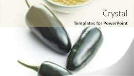  Presentation with jalapeno - Slide deck with green-jalapeno-peppers-and-tabasco background and a blonde colored foreground
