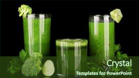  Presentation with juice - Cool new presentation theme with green juice isolated on black backdrop and a tawny brown colored foreground