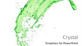  Presentation with splash - Beautiful PPT theme featuring green-juice-splash-on-white backdrop and a white colored foreground