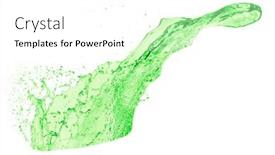  Presentation with splash - Slides having green-juice-splash-on-white background and a white colored foreground