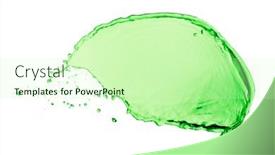  Presentation with splash - Cool new theme with green-juice-splash-on-white backdrop and a soft green colored foreground