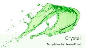  Presentation with white green - Presentation design enhanced with green-juice-splash-on-white background and a soft green colored foreground