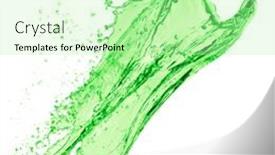  Presentation with juice - Presentation theme enhanced with green-juice-splash-on-white background and a mint green colored foreground