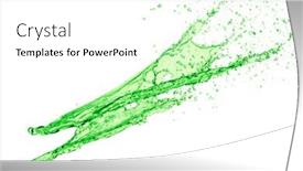  Presentation with splash - Presentation featuring mountain dew drink - green juice splash on white background and a white colored foreground