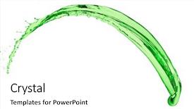  Presentation with green gold and white - Presentation theme consisting of green juice splash on white background and a  colored foreground