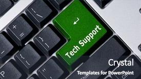  Presentation with tech support - Cool new presentation with green key tech support backdrop and a tawny brown colored foreground