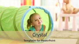  Presentation with cute - Beautiful theme featuring green labyrinth - closeup of cute little girl backdrop and a  colored foreground