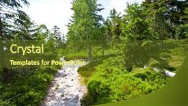  Presentation with mountains - Beautiful slide deck featuring green labyrinth - landscape of table mountains stolowe backdrop and a tawny brown colored foreground