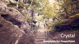  Presentation with sugarcane fields mountains landscape nature - Amazing slide deck having green labyrinth - landscape of table mountains stolowe backdrop and a violet colored foreground